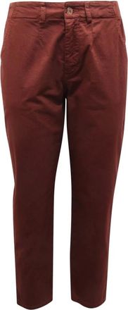 Emma & Gaia Dames, Broeken, Rood, Maat: XS Satijn