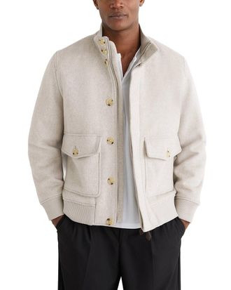 Reiss Hadley Short Wool-Blend Bomber Jacket