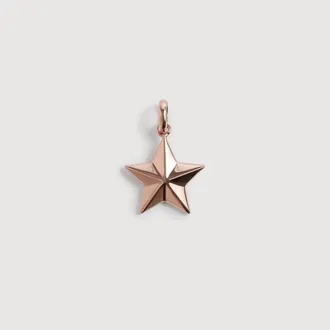 Monica Vinader Rose Gold Alphabet Star Pendant Charm