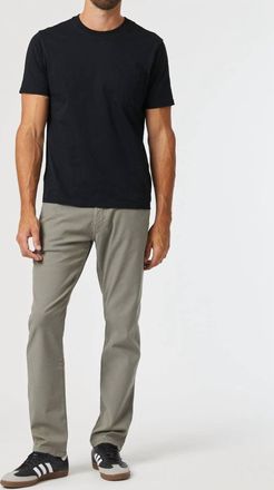 Mavi Marcus Slim Straight Leg Pants In Pewter Luxe Twill