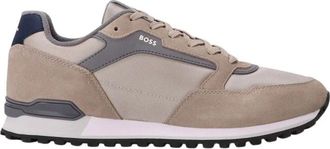 HUGO BOSS Parkour Sneakers - Heren - Sneakers - Beige - 44 EU - Leer - Schoenen