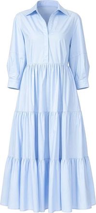C&acirc;llas Milano MARSEILLE Tiered Dress Pink in Pale Blue at Nordstrom, Size 10
