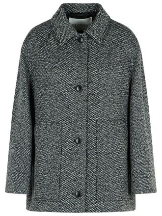 Closed Melange Grey Wool Blend Coat