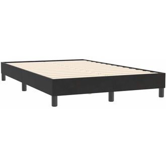 vidaXL Giroletto a Molle senza Materasso Nero 120x210 cm in Velluto vidaXL