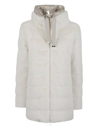 Herno funnel-neck jacket - women - Polyester/Polyamide/Polyamide/Down/Feather - 38 - White