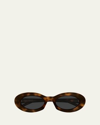 Saint Laurent SL 594 Oval Acetate Sunglasses