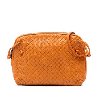 Bottega Veneta Pre-owned Womens Nappa Intrecciato Nodini Crossbody - Tan Leather - One Size