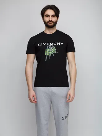 Givenchy Logo-Graphic Cotton T-Shirt - Black