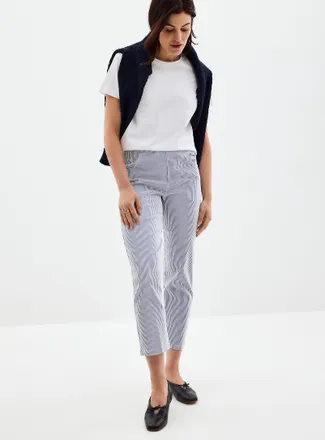 Hue Womens Seersucker striped legging