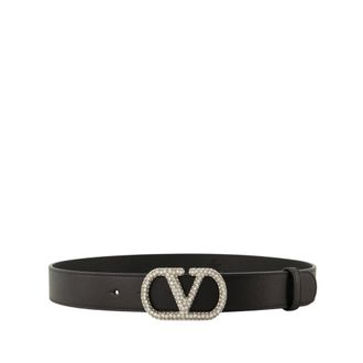 Valentino Garavani Belts, female, Black, Size: 80 CM VLogo Signature Belt