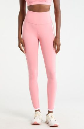 Lord & Taylor Cloud Duo Stripe Leggings in Strawberry Ice at Nordstrom, Size X-Large