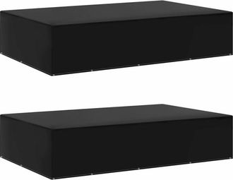 vidaXL Fundas De Muebles De Jard&iacute;n 2 Uds 12 Ojales 325x205x70 Cm Vidaxl