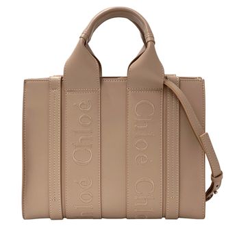 Chlo&eacute; Pink Leather Handbag Shoulder Bag Tote Bag (Pre-Owned)