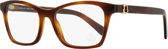 Moncler Womens Rectangular Eyeglasses ML5168 054 Red Havana 53mm