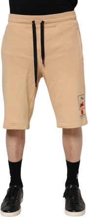 Dolce & Gabbana Yellow Cotton Men Bermuda SweatMens Mens Shorts