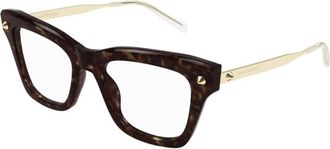 Alexander McQueen Am 0484O 006 Optical Frame - Dames - Brillen - Bruin - 52 MM - Accessoires