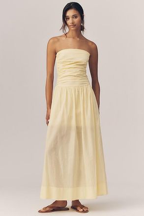 Sundry Voile Ruched Maxi Dress
