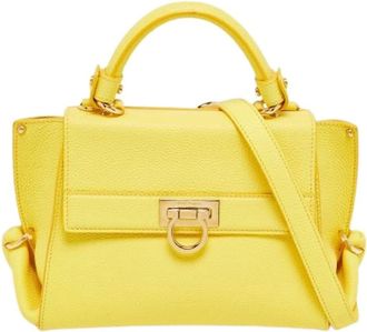 Ferragamo Pre-owned Handbags, female, Yellow, Size: ONE SIZE Pre-owned Handbag