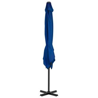 Berkfield Home Elegant Cantilever Umbrella with Aluminium Pole Azure Blue 250x250 cm