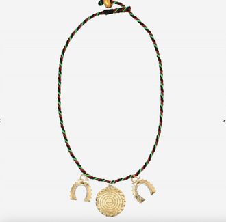 Monoki Womens Medal Necklace In Gold