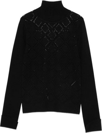 Blugirl Diamond-Pattern Open-Knit Sweater By Blugirl