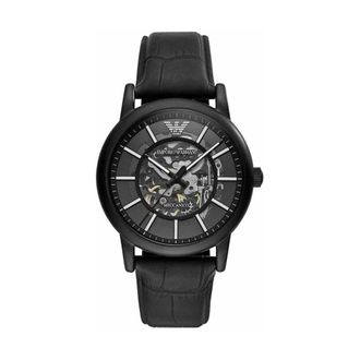 Emporio Armani Heren, Accessoires, Zwart, Maat: ONE Size Leer