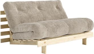 Karup Design Roots Schlafsofa, 140 x 200 cm, Kiefer natur / soft cream (550)
