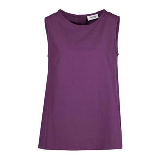 ottod'Ame Sleeveless Tops, female, Purple, Size: 2XS Top con abbottonatura sul retro