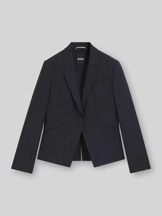 HUGO BOSS Slim Fit Kurzblazer aus reiner Schurwolle in Marine, Größe 36