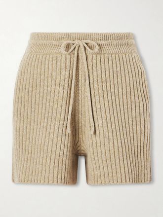 Burberry Shorts In Misto Lana E Cashmere A Coste - Neutri