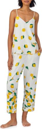 Bedhead Pajamas Stretch Organic Cotton Jersey Crop Pajamas in Main Squeeze Border at Nordstrom, Size X-Small