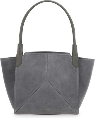 Victoria Beckham Victoria Small Tote - Dames - Shoppers - Grijs - ONE Size - Leer - Tassen