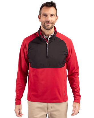 Cutter & Buck Adapt Eco Knit Hybrid Recycled Mens Quarter Zip