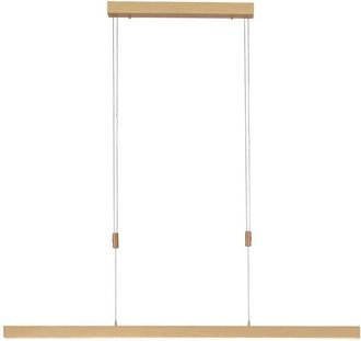 Paul Neuhaus Paul Neuhaus Adriana Lámpara colgante de techo de barra de latón mate, 3 LED de 13 W, 2700-5000 K, regulable