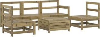vidaXL Juego De Sof&aacute;s De Jard&iacute;n 6 Piezas Madera De Pino Impregnada Vidaxl