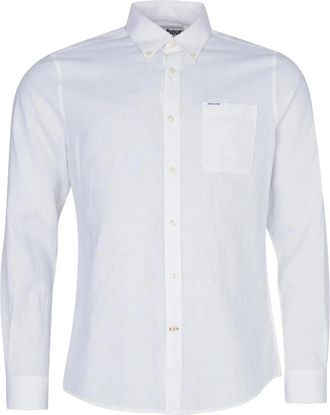 Barbour Casual Shirts - Heren - Casual Overhemden - Wit - M - Katoen - Overhemden