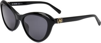 Moschino Womens 53 mm Black Sunglasses