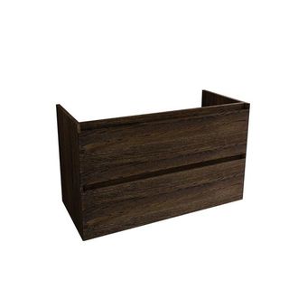Saniclass Holz Pure Badkameronderkast - 100x45x60cm - 2 lades - Eiken charcoal