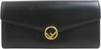 Fendi Pre-owned Long wallet (bi-fold) - Dames - Vintage Accessoires - Zwart - ONE Size - Leer - Vintage