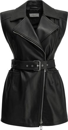 Sportmax mouwloos leren jack