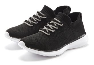 Lascana Sneaker LASCANA, Damen, Gr. 35, schwarz, Obermaterial: 100% Textilmaterial. Decksohle: 100% Textilmaterial. Futter: 100% Textilmaterial. Laufsohle: 10
