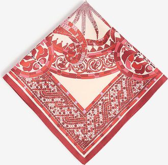 La DoubleJ Kleines Seidentwill-Halstuch Mini Foulard Cobra Plac&eacute;e