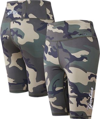 Pro Standard Womens Pro Standard Camo New York Yankees Allover Print Bike Shorts at Nordstrom, Size Small