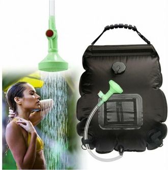 OEM Sac De Douche Solaire - 20 L - Pour Camping Randonn&eacute;e Ext&eacute;rieur - Avec Tuyau Et Pomme De Douche R&eacute;glable - Pliable