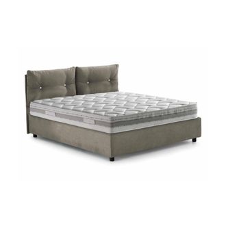 Talamo Italia Dmora - Cama Matrimonial Dmancus, Cama Contenedor Con Revestimiento De Tela, 100% Made In Italy, Apertura Frontal, Con Colch&oacute;n 160x190 Cm Incluido, T&oacute;