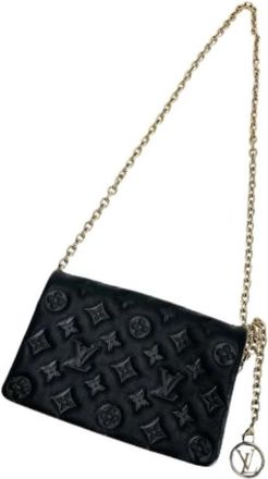 Louis Vuitton Pre-owned Pochette Schoudertas - Dames - Vintage Clutch - Zwart - ONE Size - Leer - Vintage