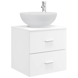 vidaXL Vanidad Con Lavabo De Pared Blanco 49,5 X 44,5 X 66,5 Cm Vidaxl