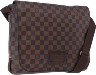 Louis Vuitton Pre-owned Brooklyn MM Schoudertas - Dames - Vintage Schoudertas - Bruin - ONE Size - Leer - Vintage