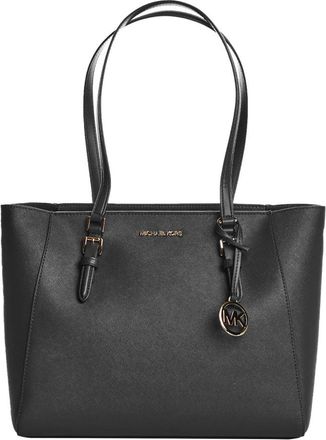 Michael Kors Charlotte Large Saffiano Leren 3-in-1 Tote Bag - Dames - Shoppers - Zwart - ONE Size - Leer - Tassen