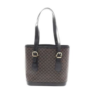 Celine Pre-owned Bucket Bags, female, Brown, Size: ONE SIZE Pre-owned Macadam Coated Canvas Tote Bag